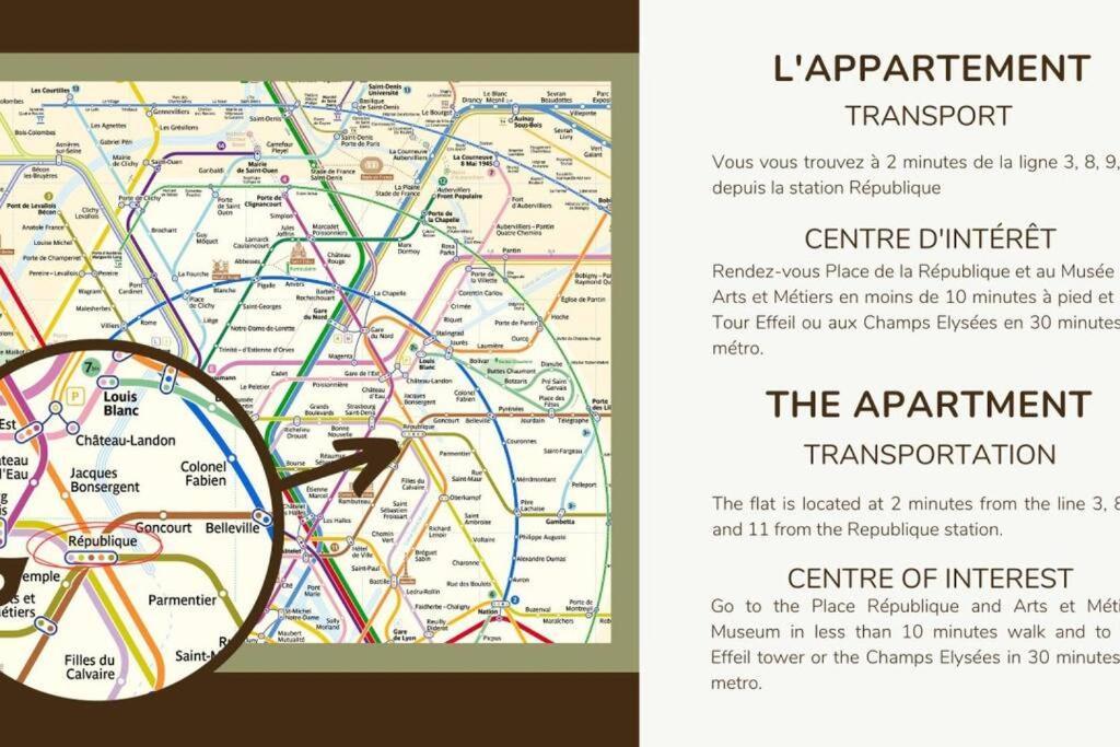 4pers#1 Bedroom#republique#paris 3 Appartement